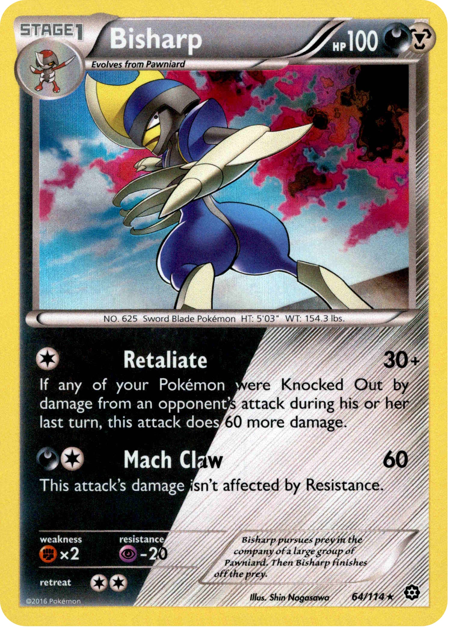 Bisharp - 64/114 - Steam Siege - Holo - Card Cavern