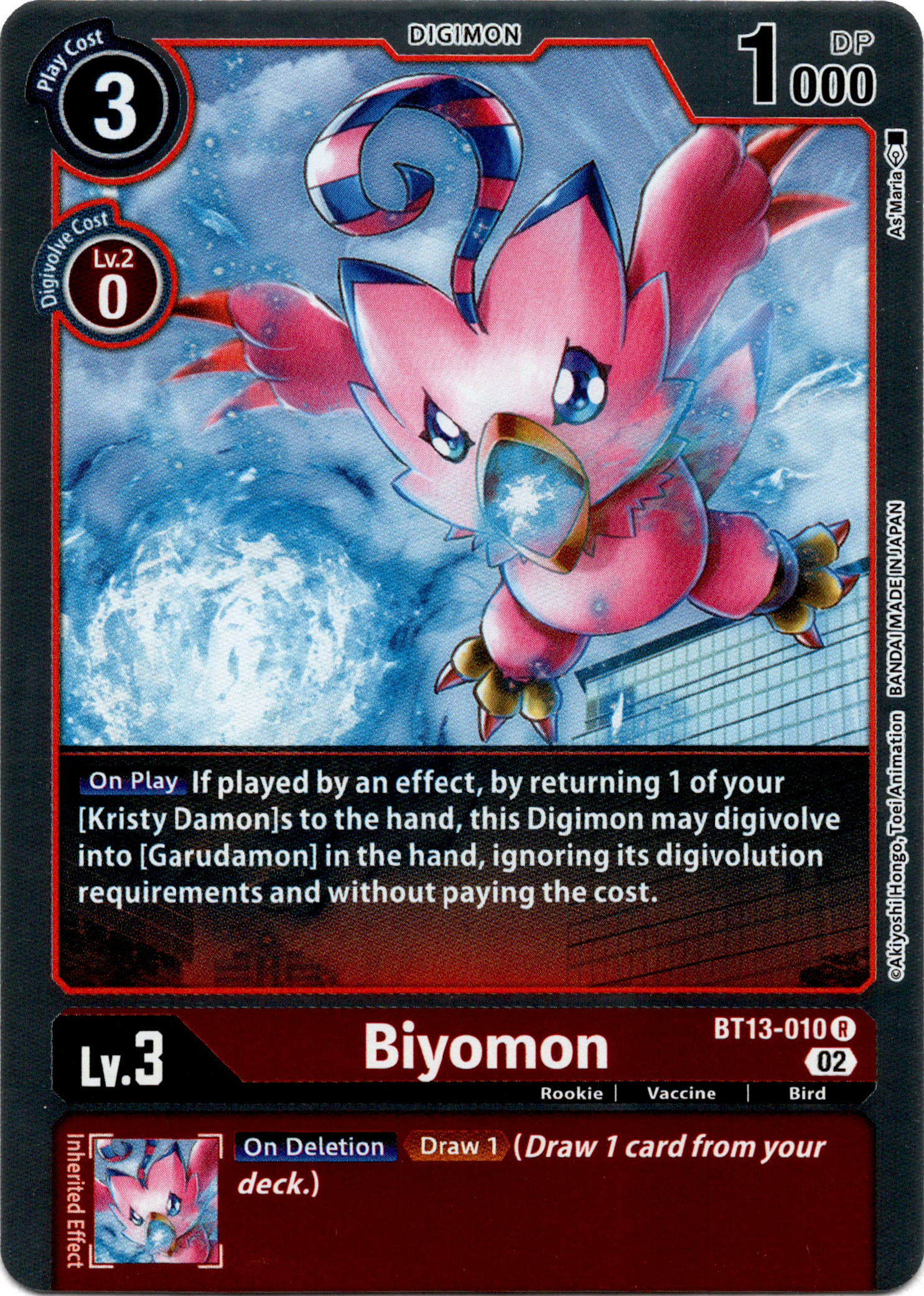 Biyomon - BT13-010 R - Versus Royal Knight - Foil - Card Cavern