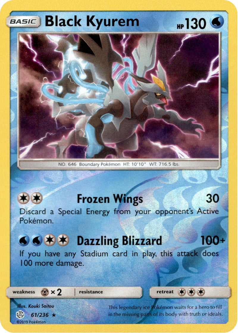 Black Kyurem - 61/236 - Cosmic Eclipse - Reverse Holo Card Cavern Trading Cards, LLC Black Kyurem - 61/236 - Cosmic Eclipse - Reverse Holo Card Cavern Trading Cards, LLC