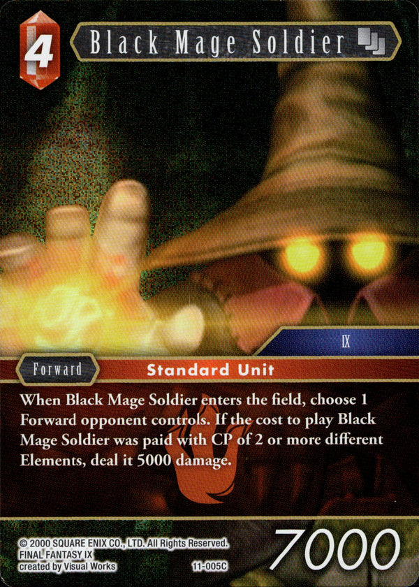 Black Mage Soldier - 11-005C - Opus XI - Foil - Card Cavern