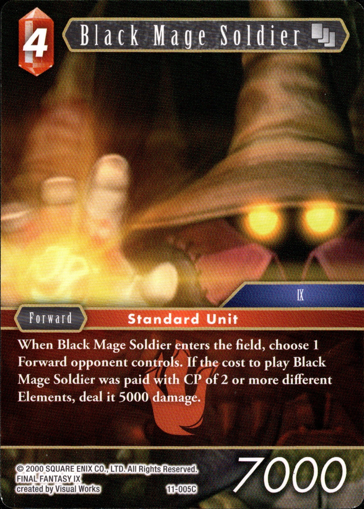 Black Mage Soldier - 11-005C - Opus XI - Card Cavern