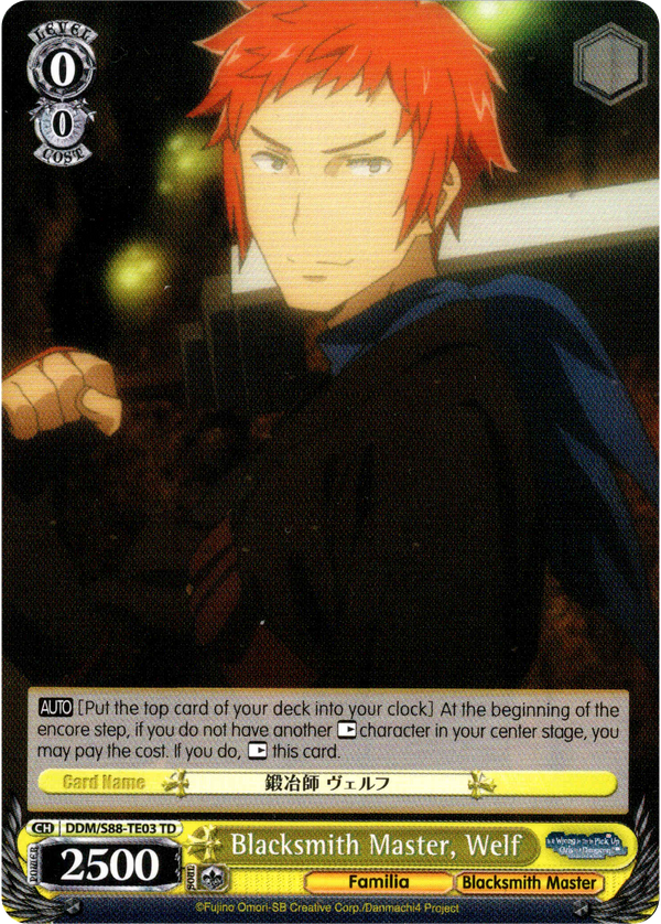 Blacksmith Master, Welf - DDM/S88-TE03 TD - Is it Wrong to Try to Pick Up Girls in a Dungeon? - Card Cavern