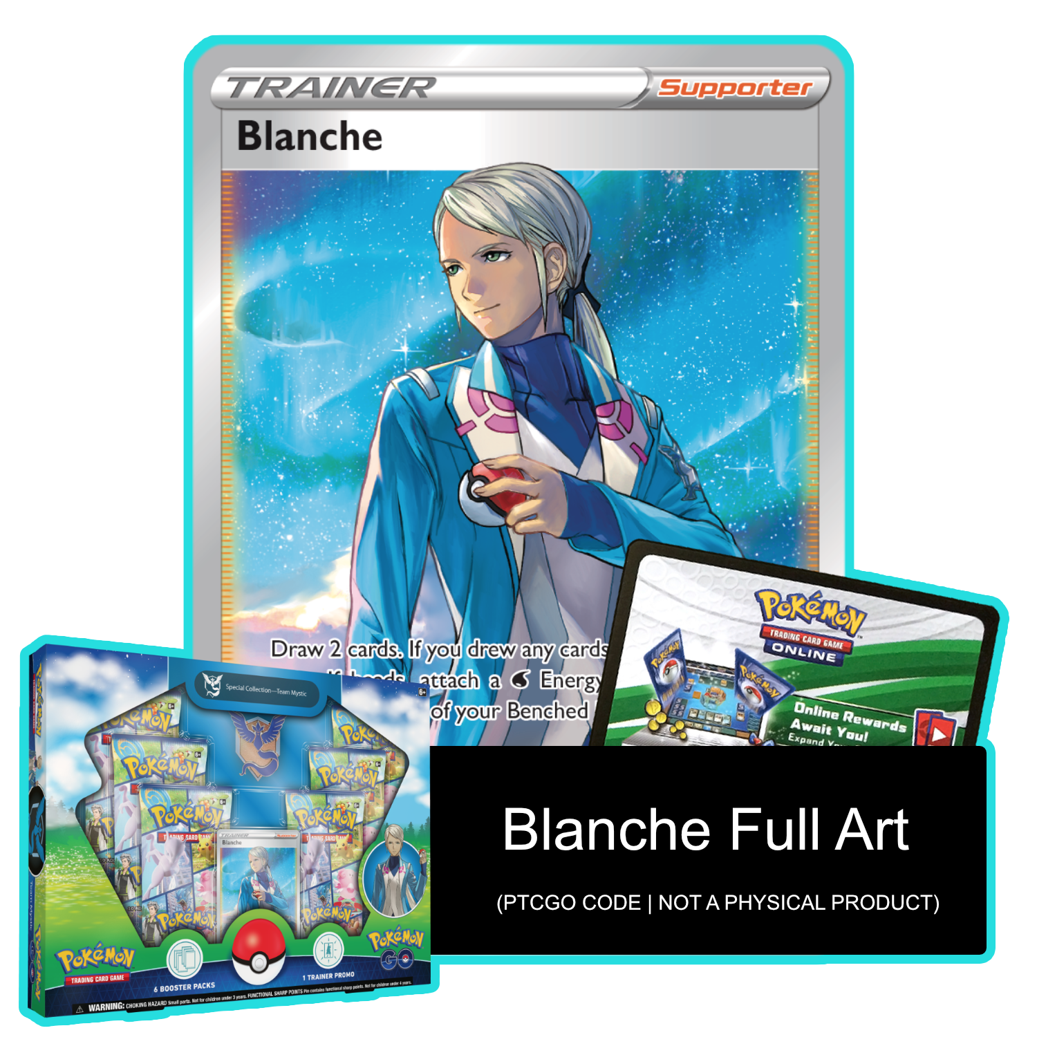 Pokemon GO Special Collection - Blanche SWSH227 - Pokemon TCG Live Code - Card Cavern