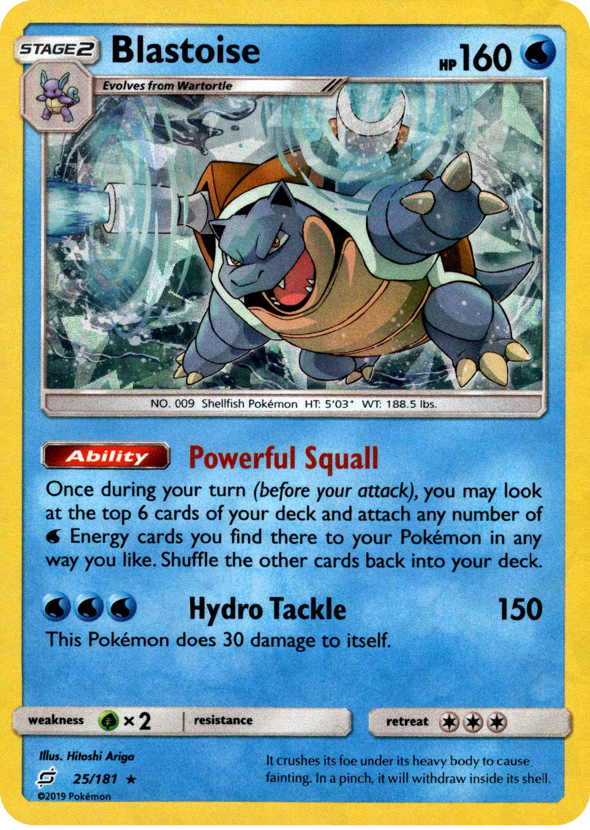 Blastoise - 25/181 - Theme Deck Exclusive - Shatter Holo - Card Cavern