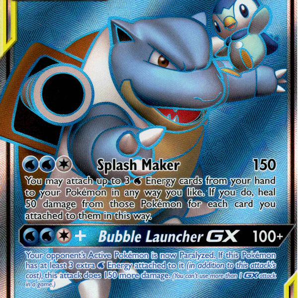 blastoise gx pokemon card value Blastoise & Piplup GX Full Art - 214/236 - Cosmic Eclipse