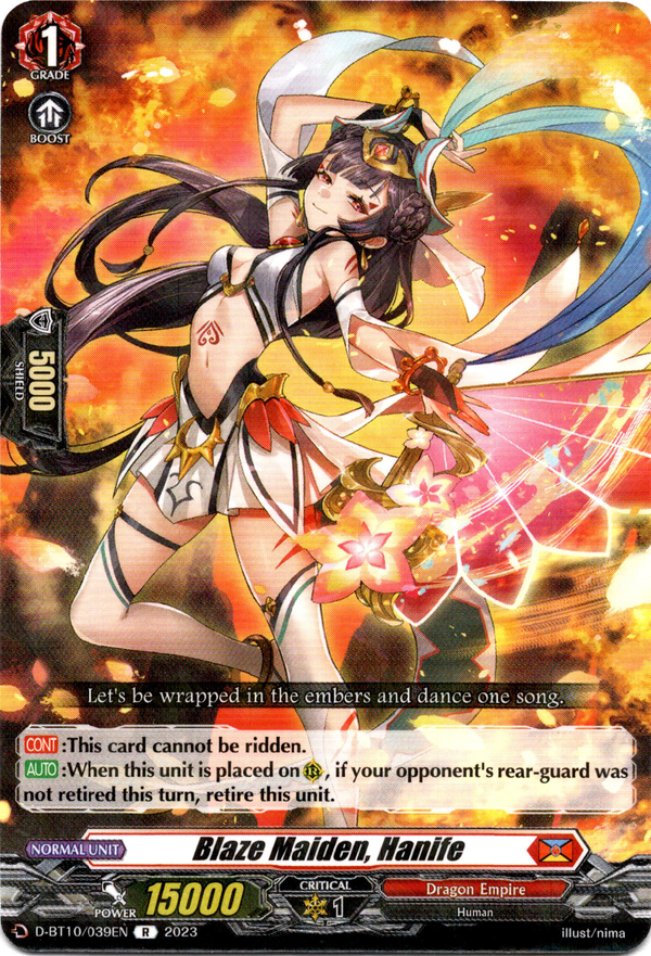 Blaze Maiden, Hanife - D-BT10/039EN - Dragon Masquerade - Card Cavern