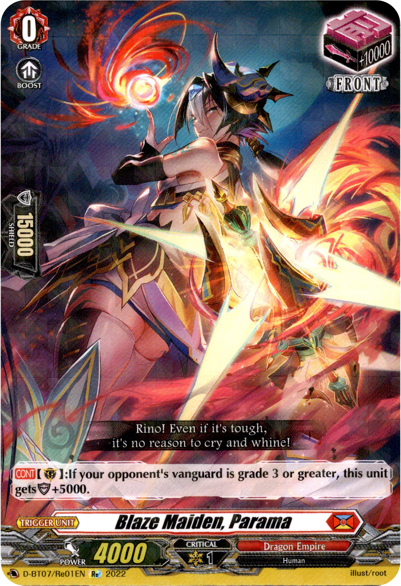 Blaze Maiden, Parama - D-BT07/Re01EN - Raging Flames Against Emerald Storm - Card Cavern