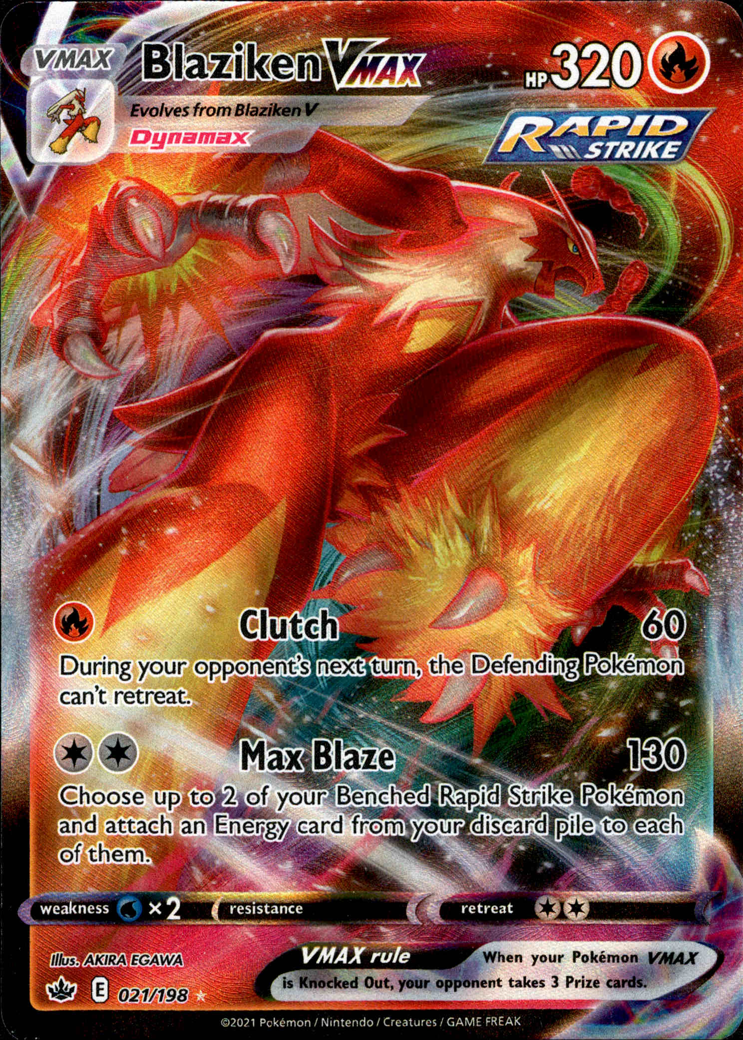 Blaziken VMAX - 021/198 - Chilling Reign - Holo - Card Cavern