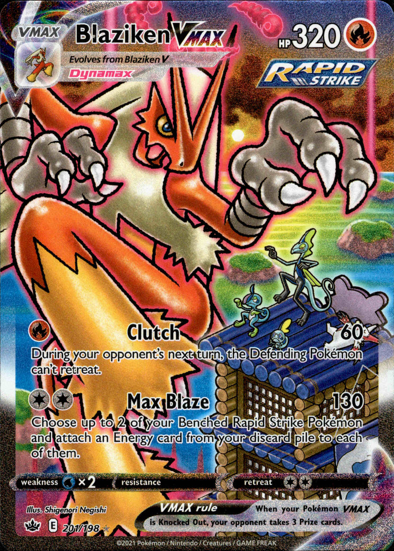 Blaziken VMAX Alternate Art Secret - 201/198 - Chilling Reign - Holo - Card Cavern