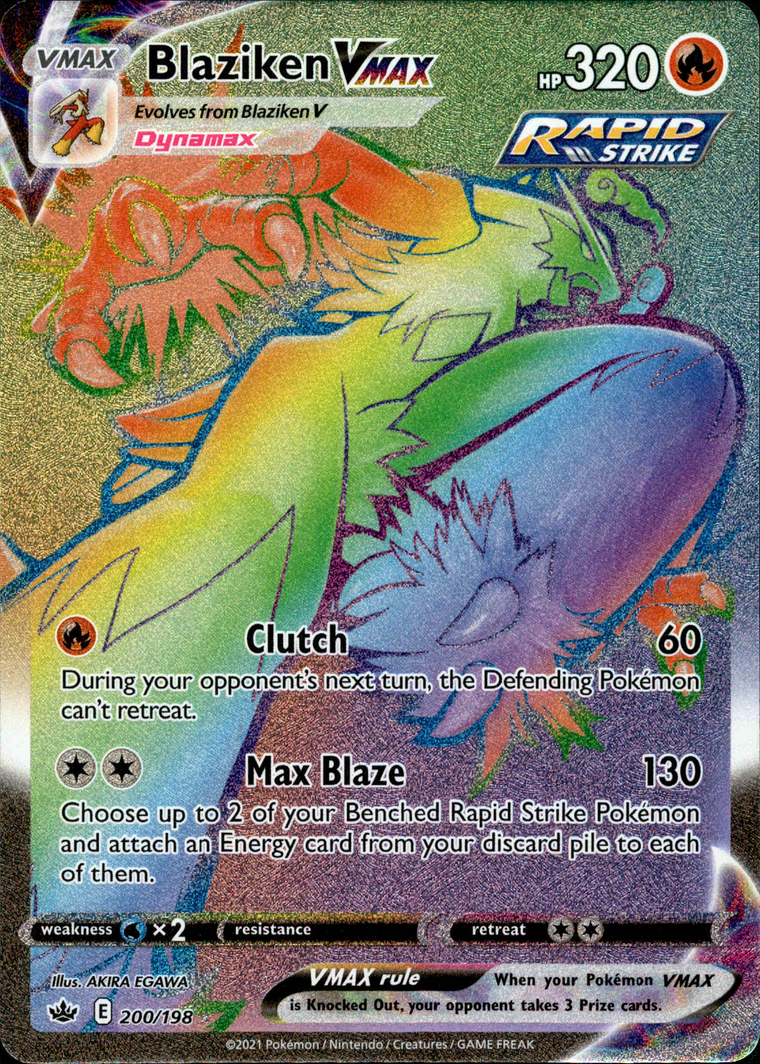 Blaziken VMAX Hyper Rare - 200/198 - Chilling Reign - Holo - Card Cavern