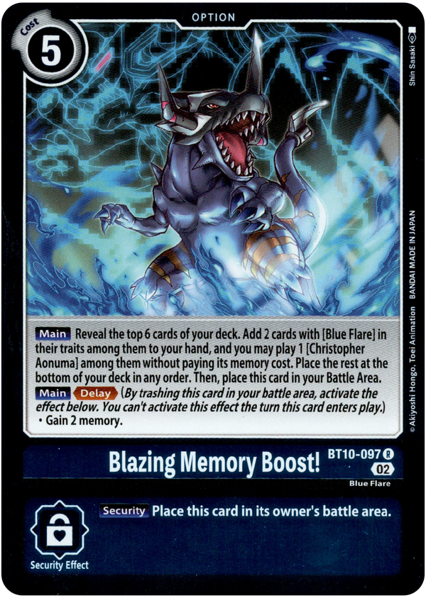 Blazing Memory Boost! - BT10-097 R - Xros Encounter - Foil - Card Cavern