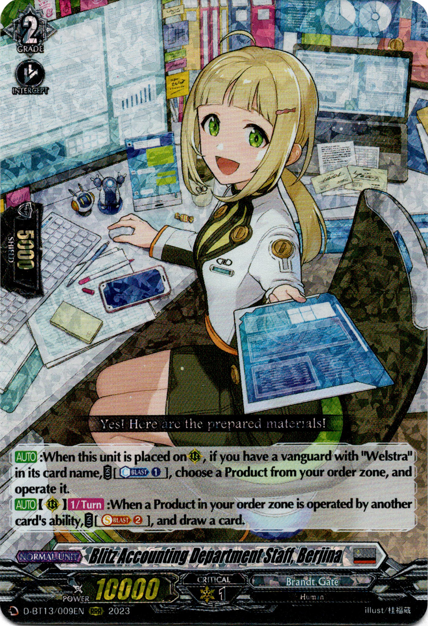 Blitz Accounting Department Staff, Berjina - D-BT13/009EN - Flight of Chakrabarthi - Card Cavern