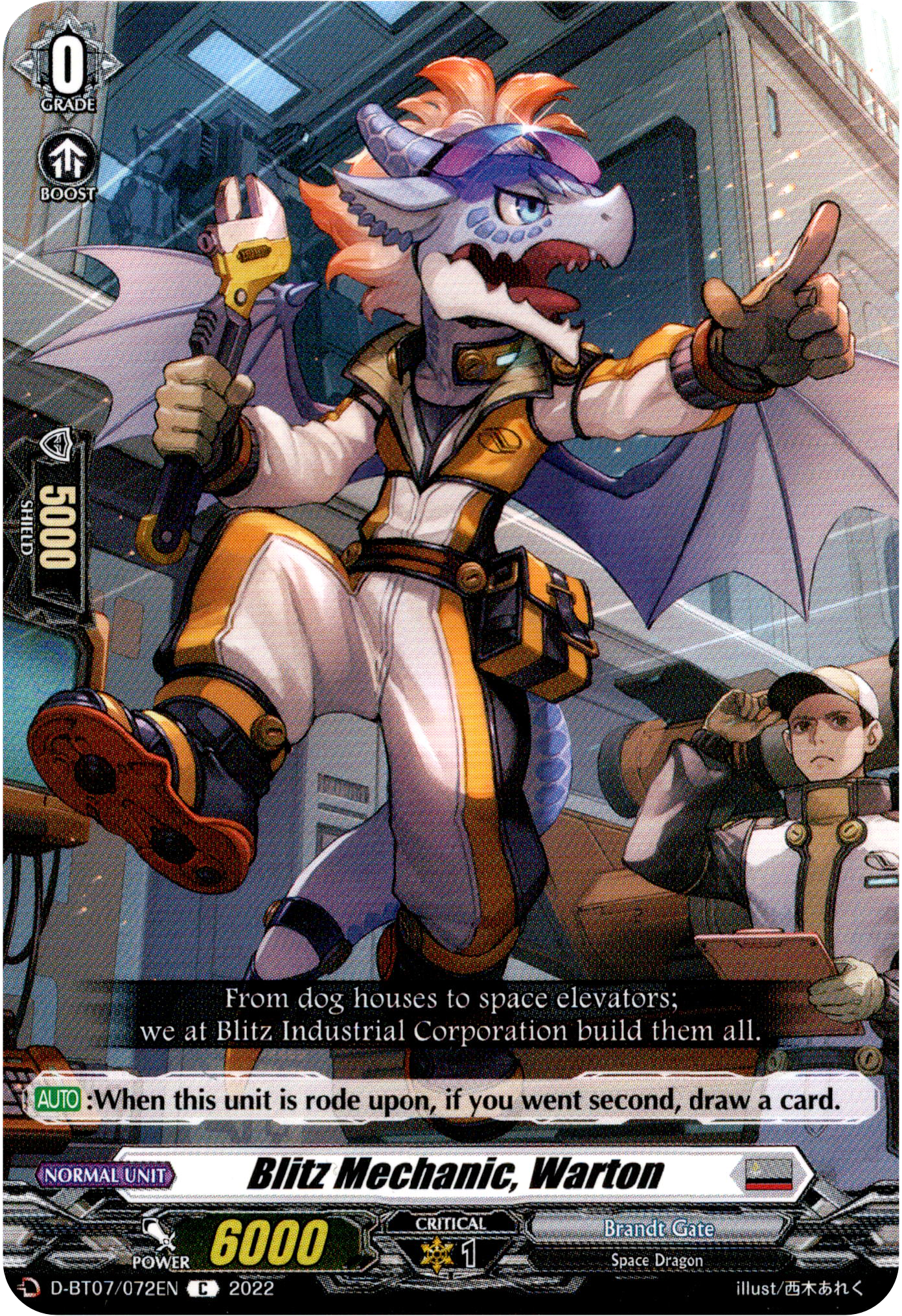 Blitz Mechanic, Warton - D-BT07/072EN - Raging Flames Against Emerald Storm - Card Cavern