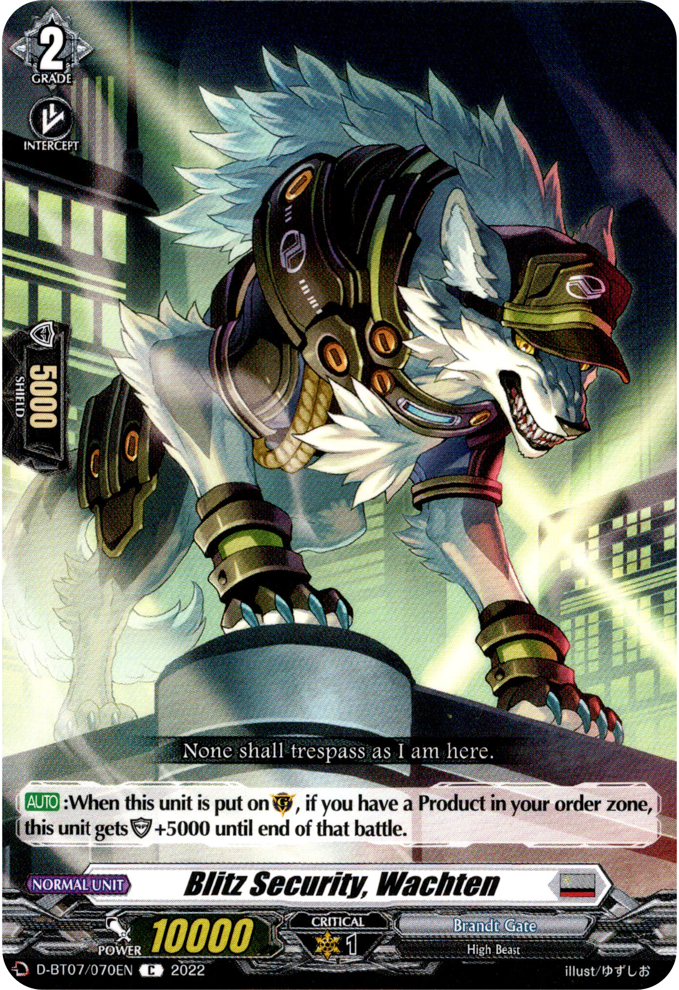 Blitz Security, Wachten - D-BT07/070EN - Raging Flames Against Emerald Storm - Card Cavern