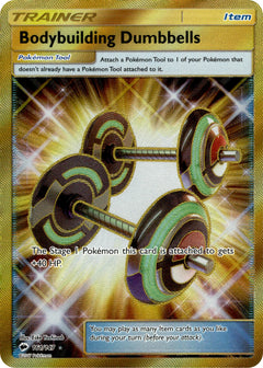 Bodybuilding Dumbbells Secret Rare - 161/147 - Burning Shadows - Holo - Card Cavern
