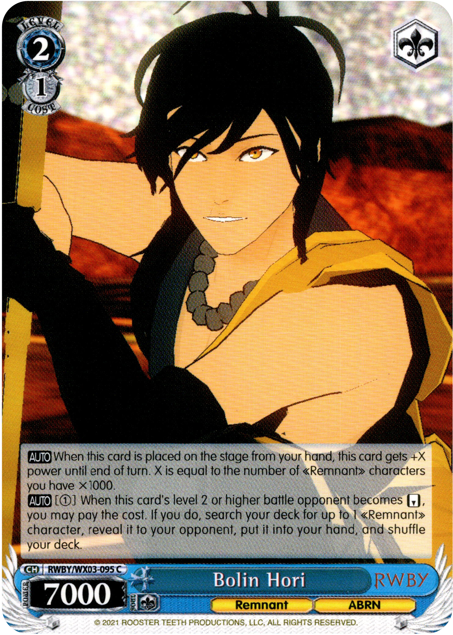 Bolin Hori - RWBY/WX03-095 - RWBY - Card Cavern