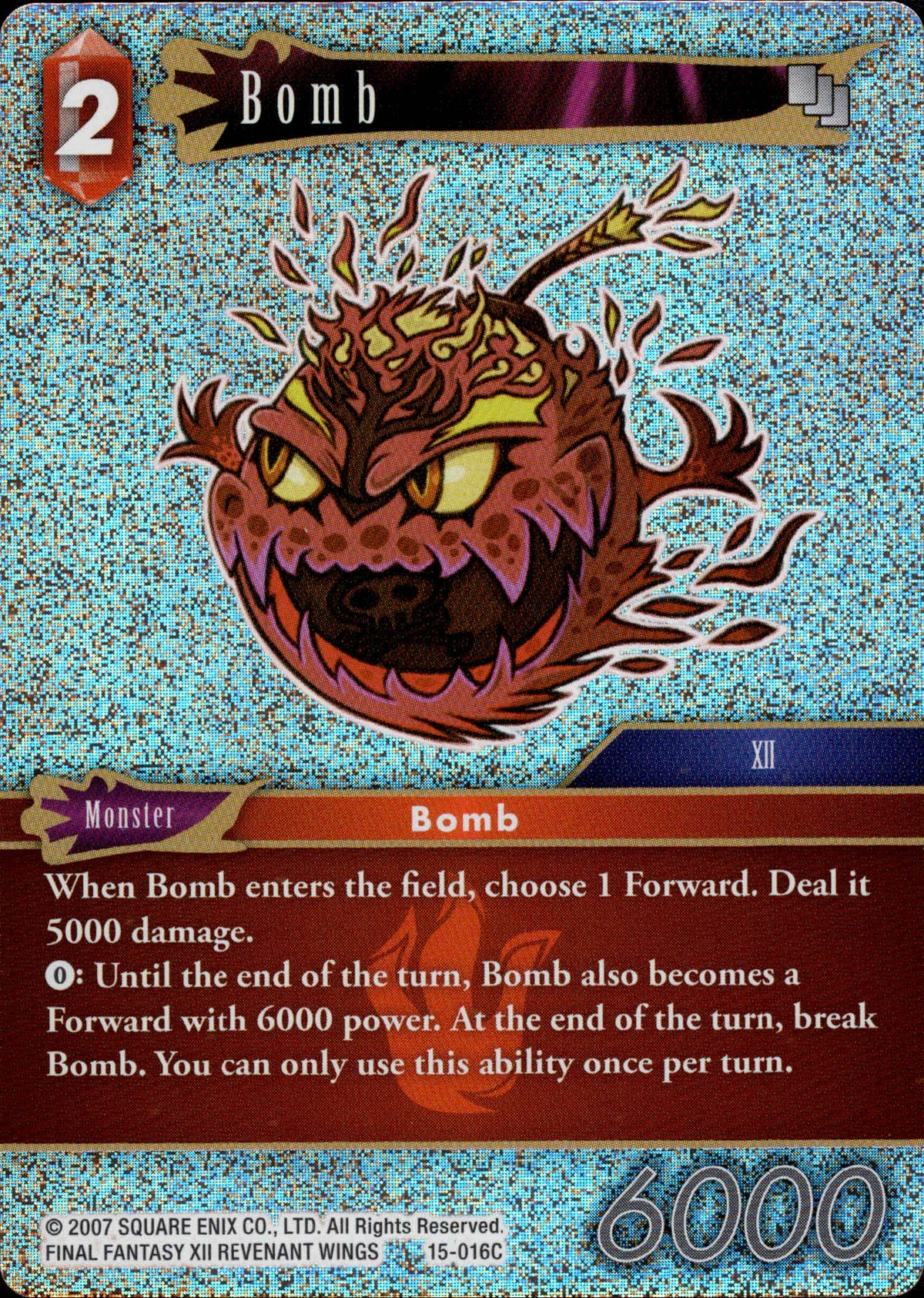 Bomb - 15-016C - Crystal Dominion - Foil - Card Cavern