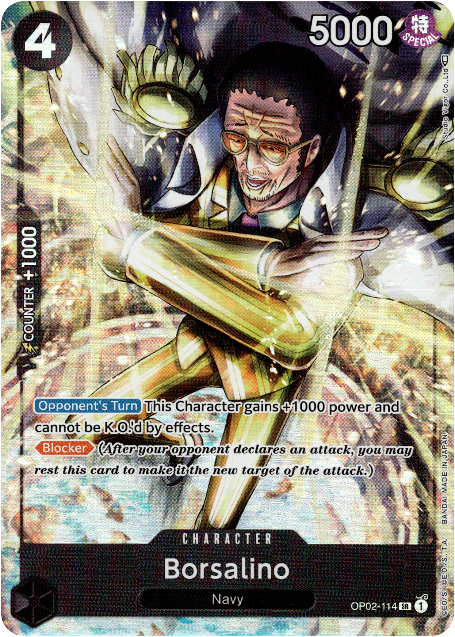 Borsalino Alternate Art - OP02-114 - Paramount War - Foil - Card Cavern