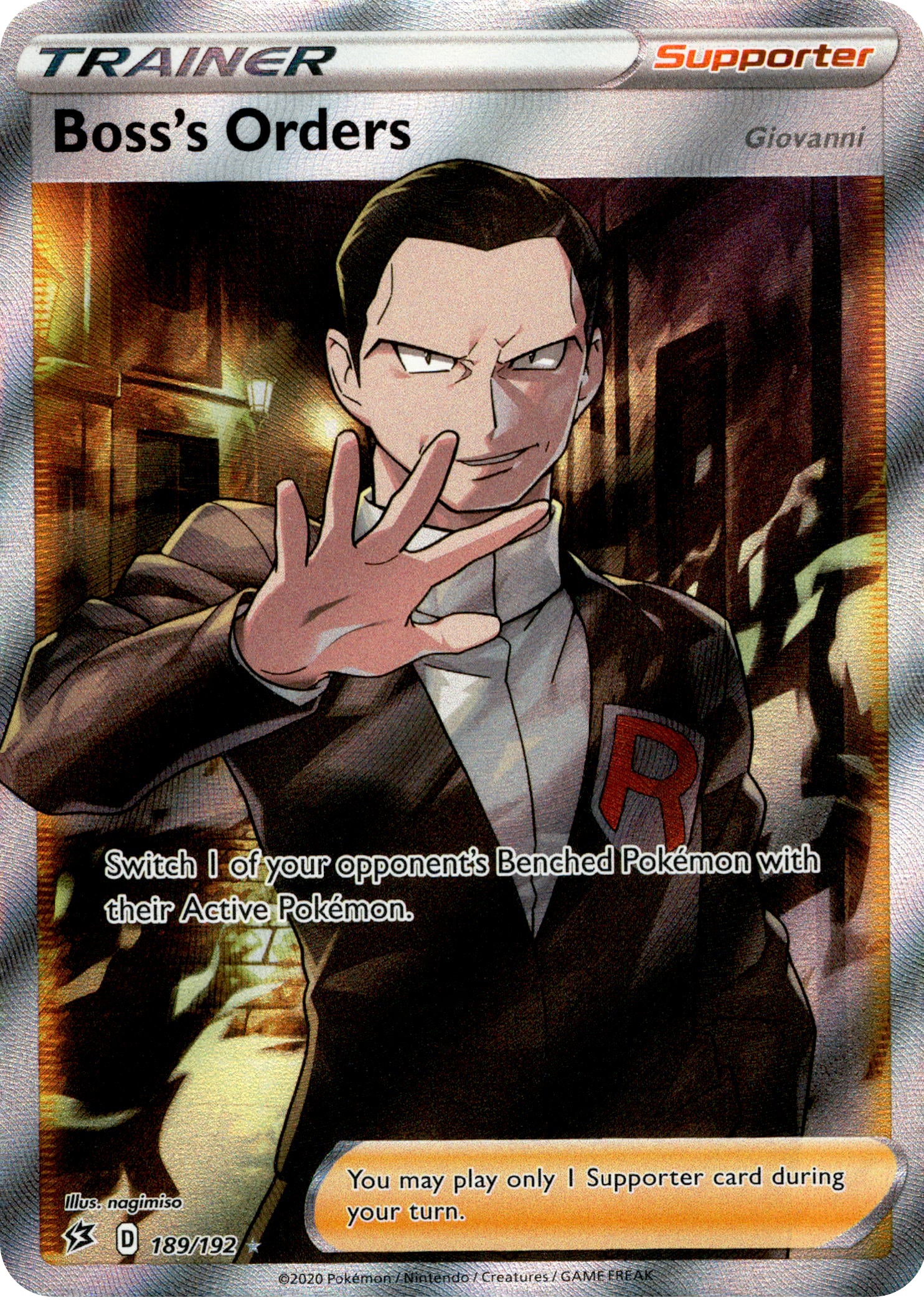 Boss's Orders Full Art - 189/192 - Rebel Clash - Holo - Card Cavern