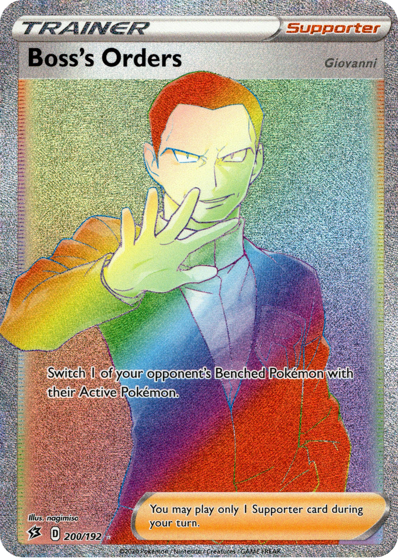 Boss's Orders Hyper Rare - 200/192 - Rebel Clash - Holo - Card Cavern