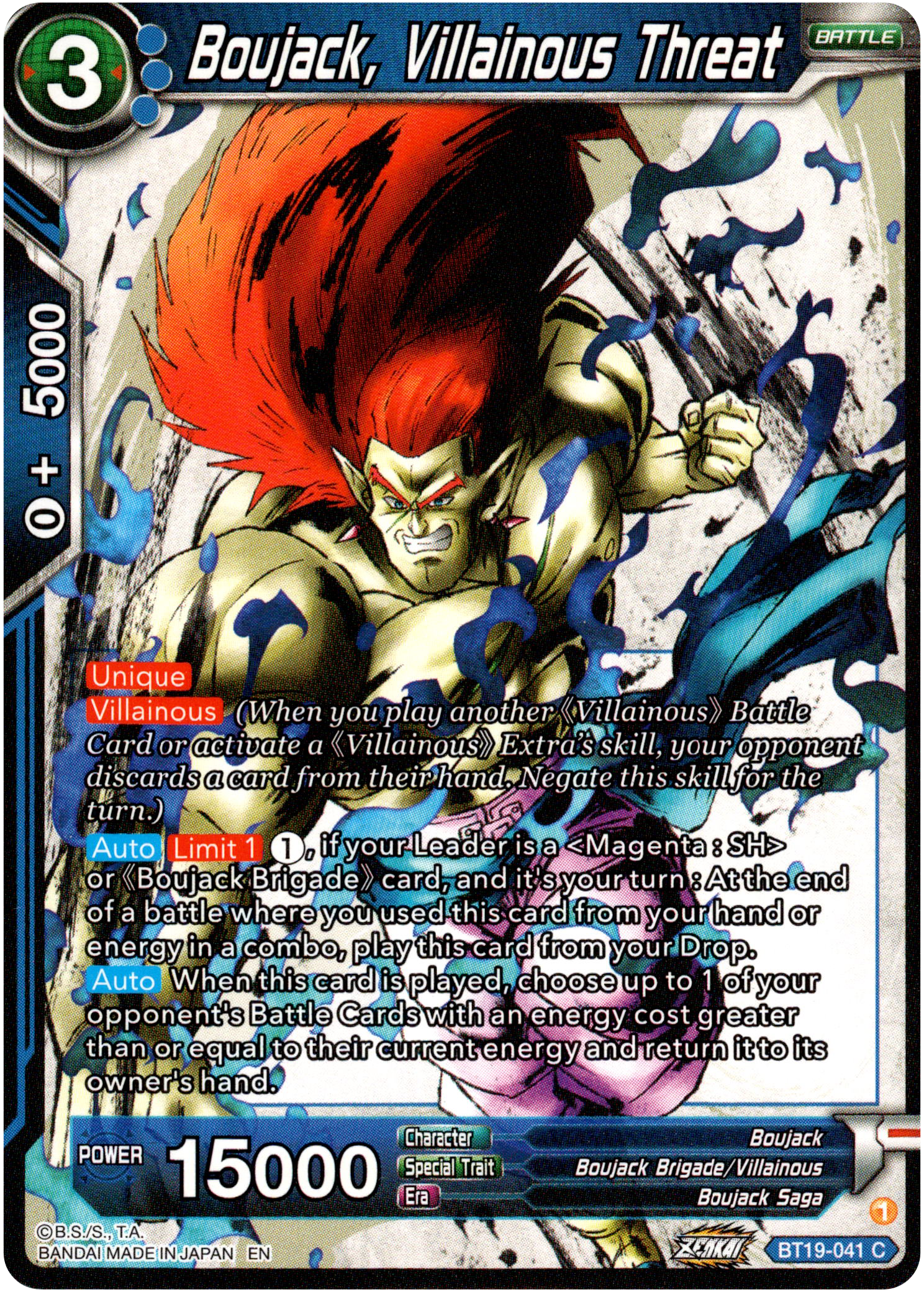 Boujack, Villainous Threat - BT19-041 - Fighter's Ambition - Card Cavern