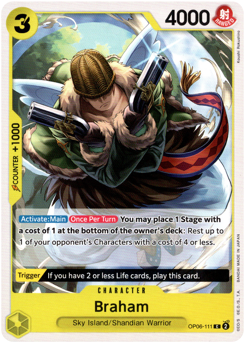 Braham - OP06-111C - Wings of the Captain – Card Cavern Trading Cards, LLC