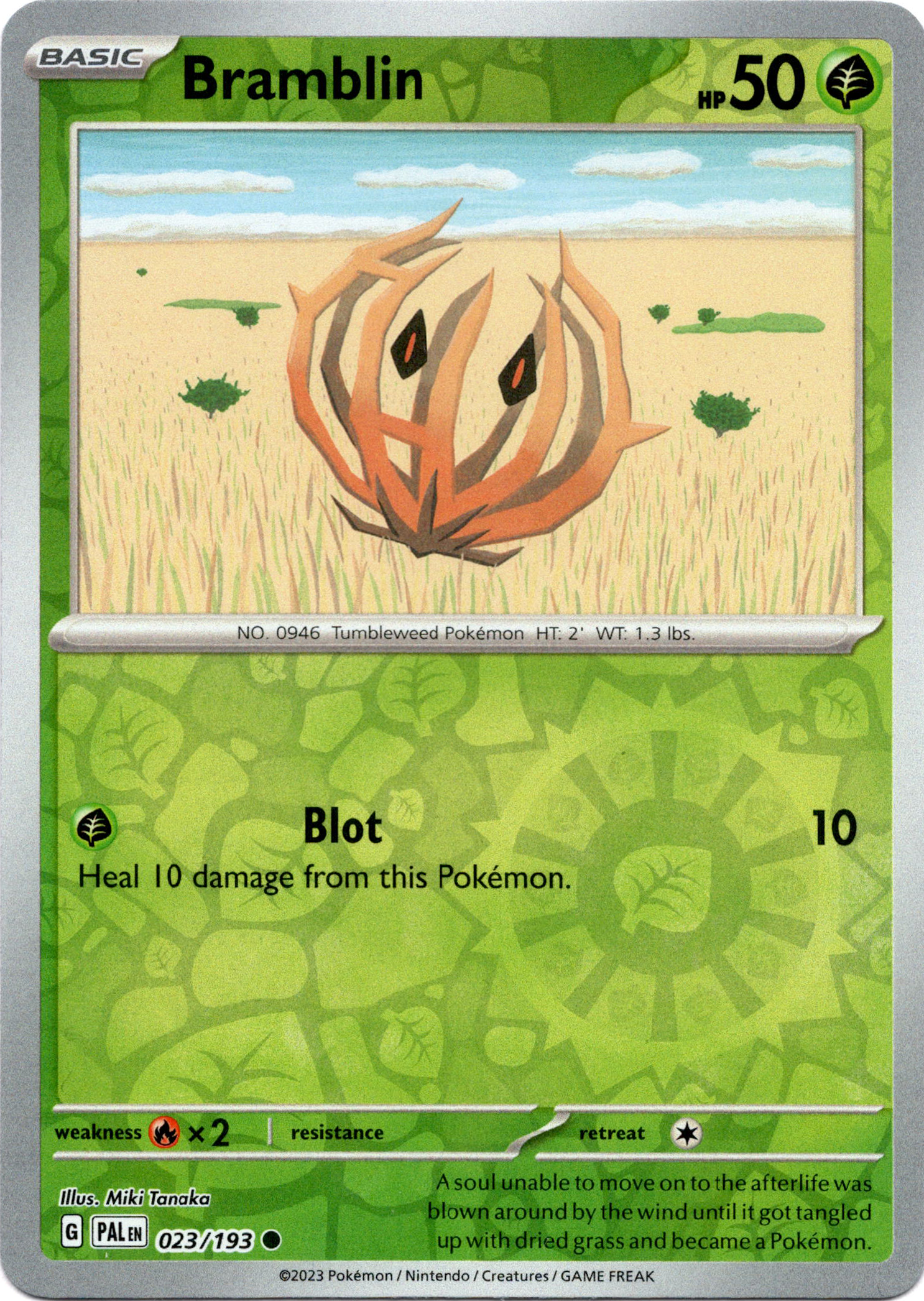 Bramblin - 023/193 - Paldea Evolved - Reverse Holo - Card Cavern