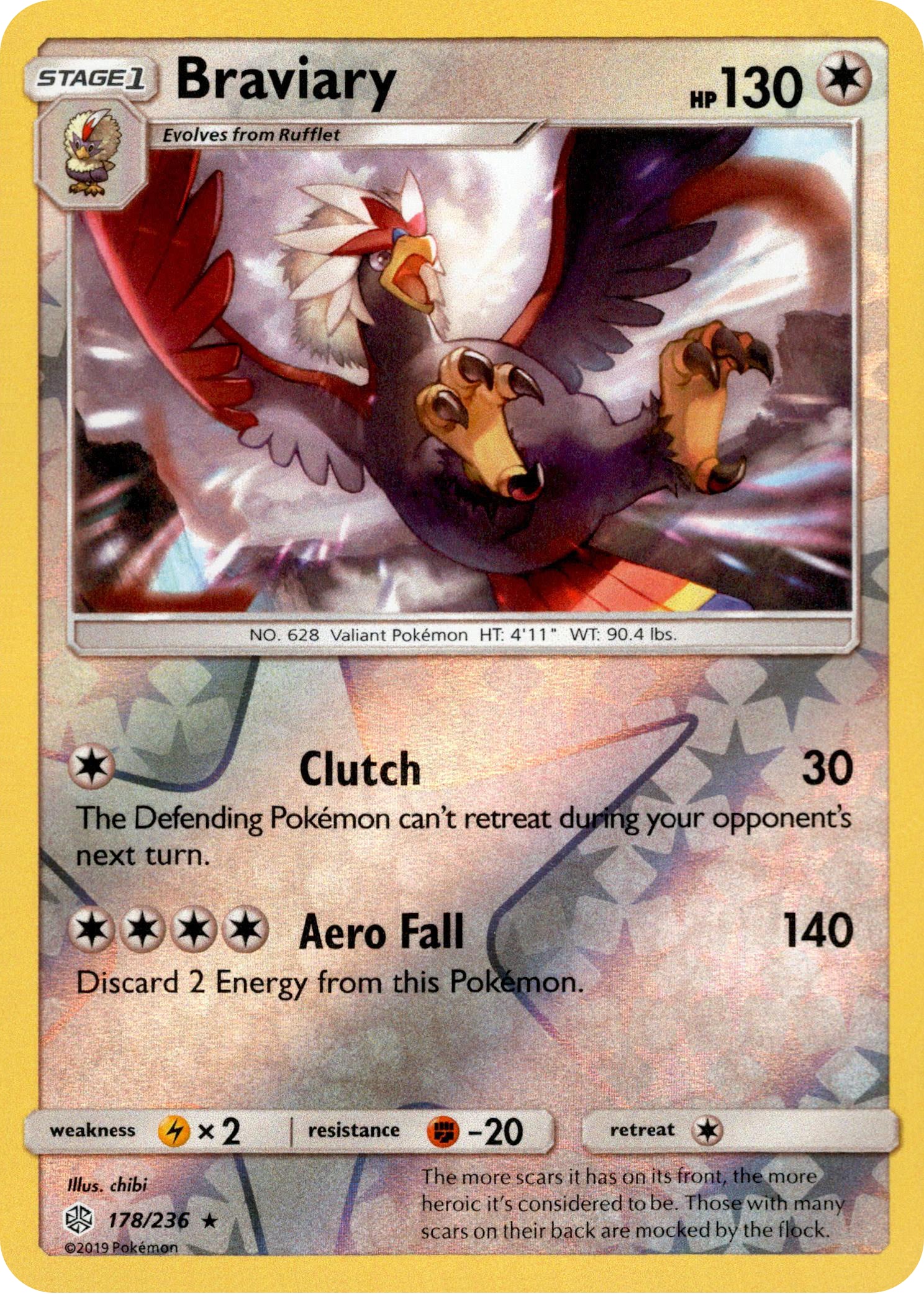 Braviary - 178/236 - Cosmic Eclipse - Reverse Holo - Card Cavern