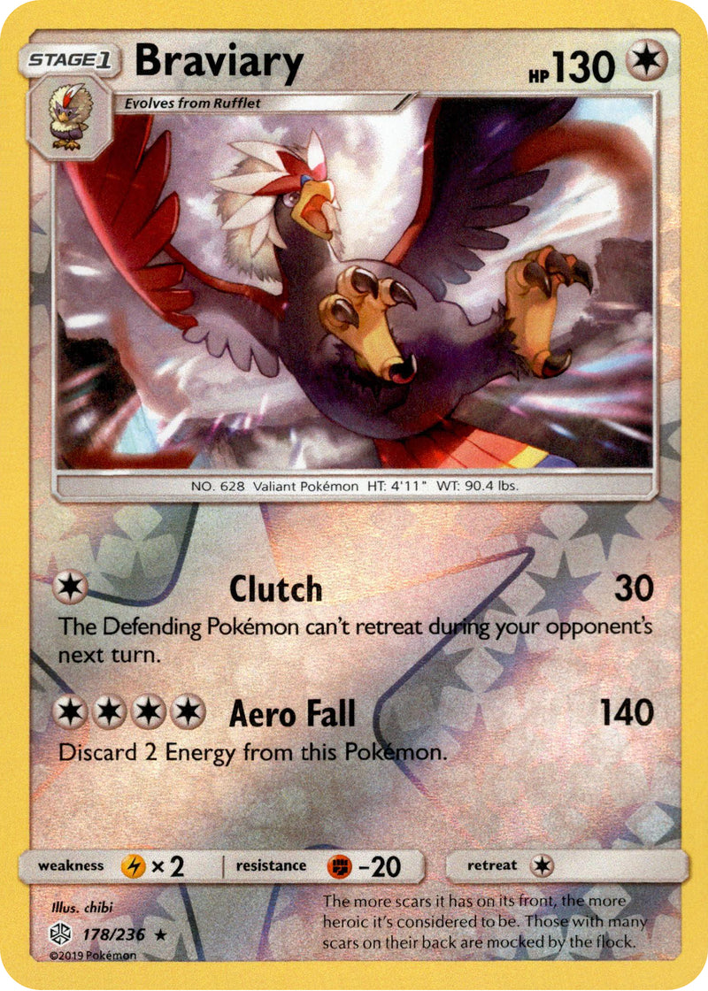 Braviary - 178/236 - Cosmic Eclipse - Reverse Holo Card Cavern Trading Cards, LLC Braviary - 178/236 - Cosmic Eclipse - Reverse Holo Card Cavern Trading Cards, LLC