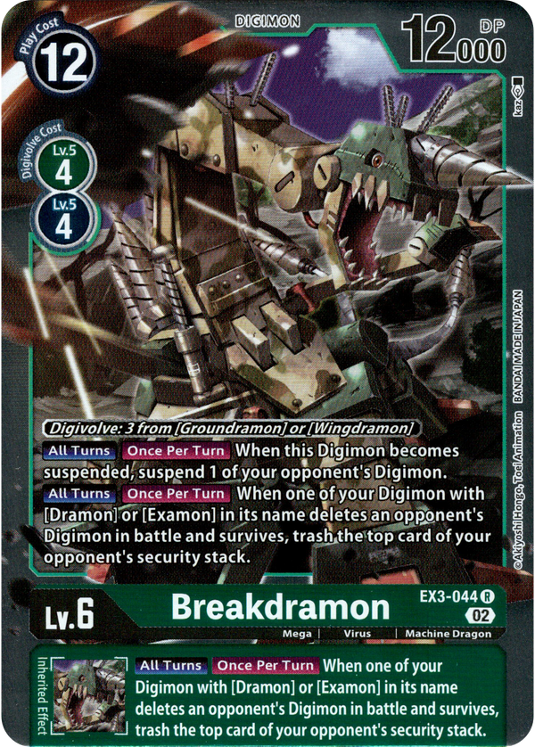 Breakdramon - EX3-044 R - Draconic Roar - Foil - Card Cavern