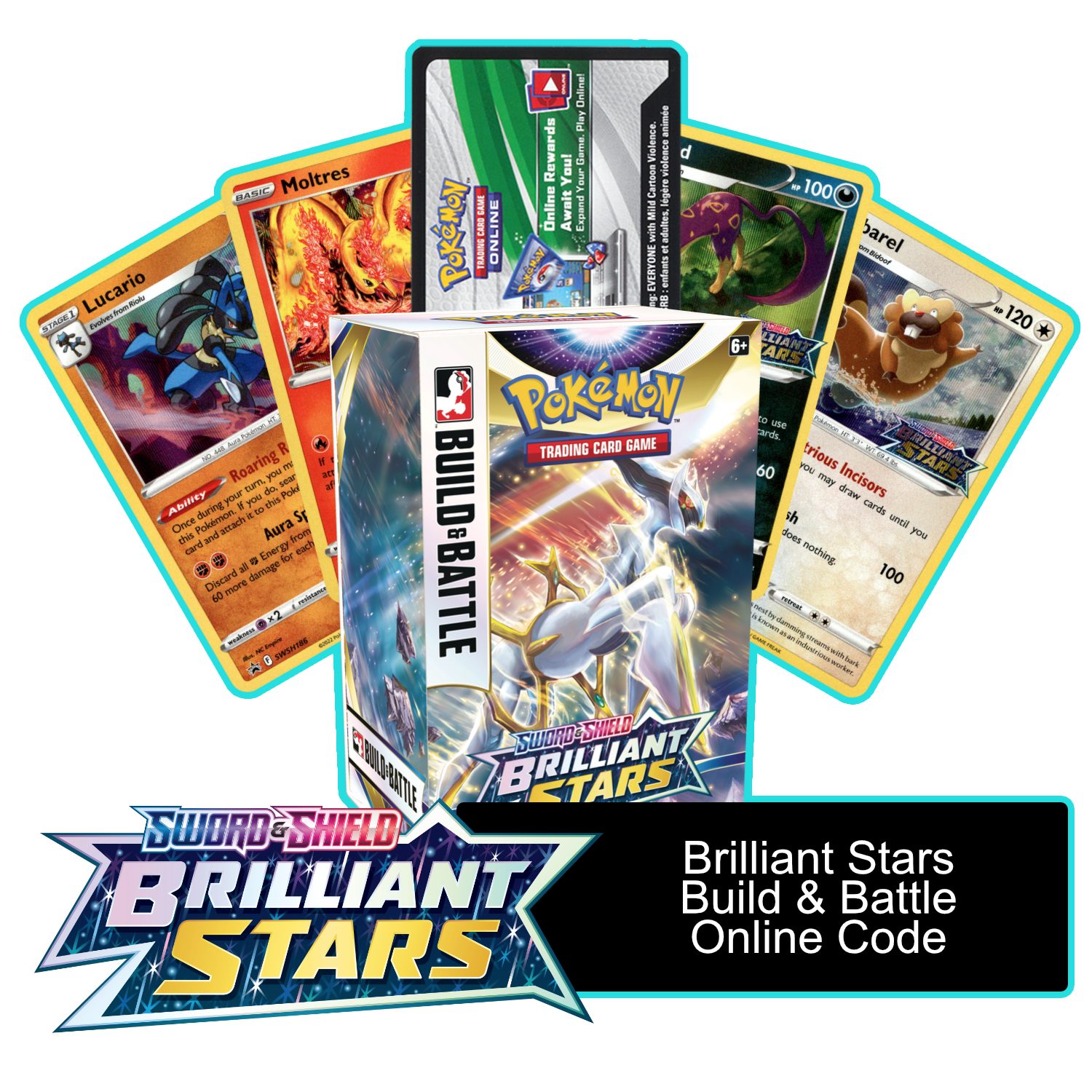 Brilliant Stars Build & Battle Box - 1 of 4 Promos - PTCGL Code - Card Cavern