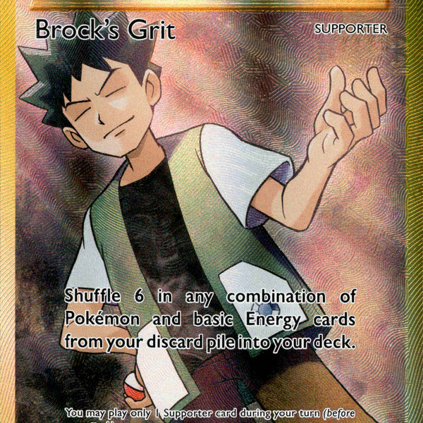brock's pokemon cards Brock's Grit Full Art - 107/108 - Evolutions