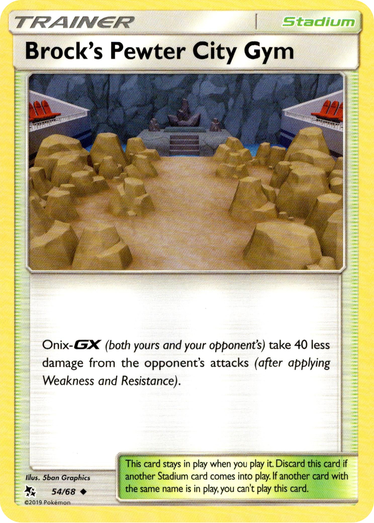 Brock's Pewter City Gym - 54/68 - Hidden Fates - Card Cavern