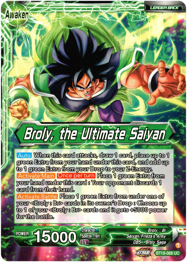 Broly // Broly, the Ultimate Saiyan - BT19-068 - Fighter's Ambition - Card Cavern