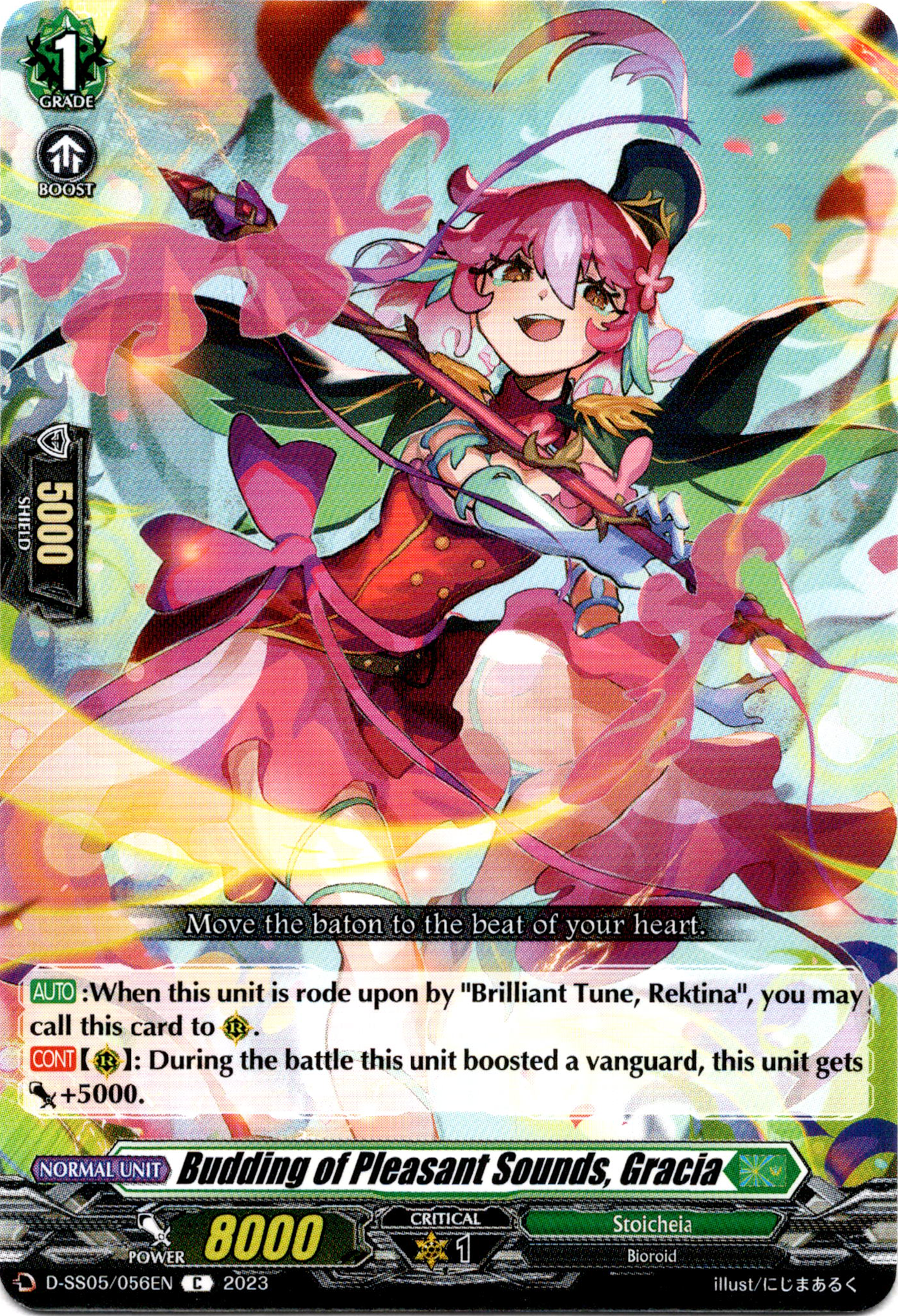 Budding of Pleasant Sounds, Gracia - D-SS05/056EN - Festival Booster 2023 - Card Cavern