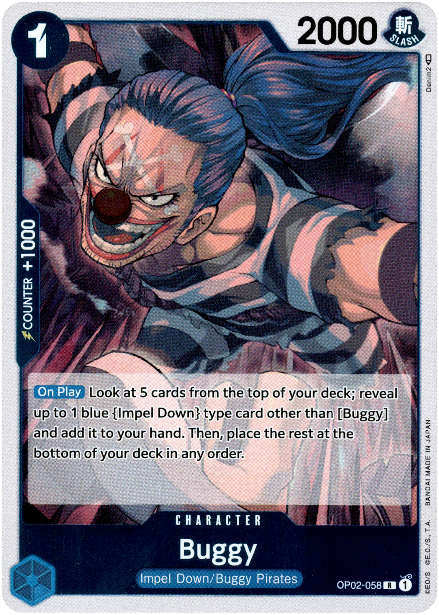 Buggy - OP02-058 - Paramount War - Foil - Card Cavern