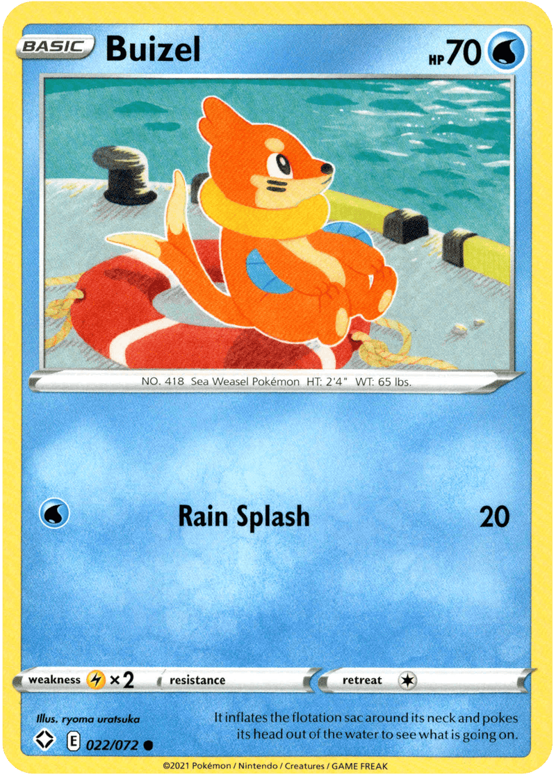 pokemon buizel card Buizel - 022/072