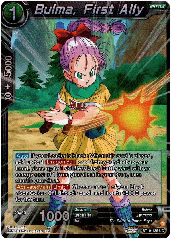 Bulma, First Ally - BT19-135 - Fighter's Ambition - Foil - Card Cavern