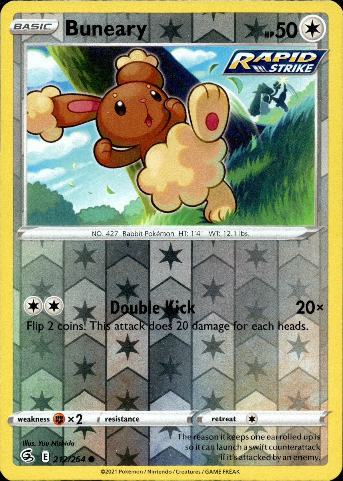 Buneary - 212/264 - Fusion Strike - Reverse Holo - Card Cavern