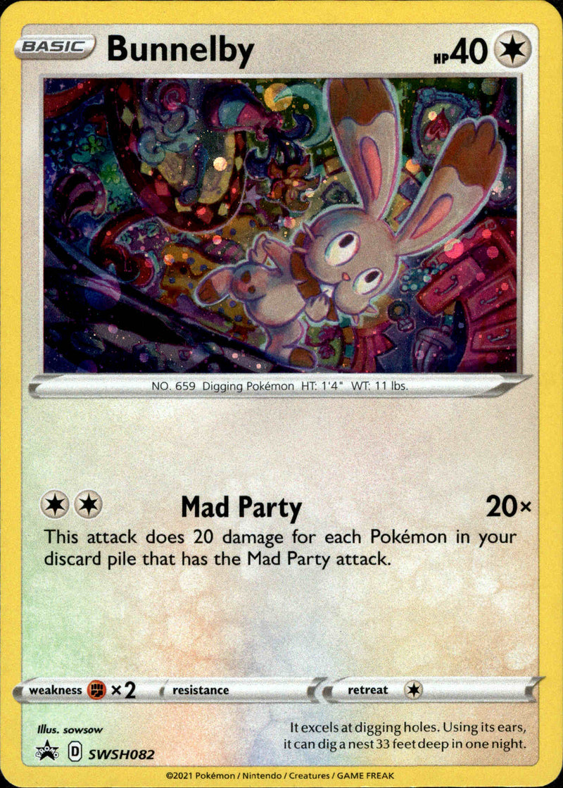 Bunnelby - SWSH082 - Sword & Shield Promo Card Cavern Trading Cards, LLC Bunnelby - SWSH082 - Sword & Shield Promo Card Cavern Trading Cards, LLC
