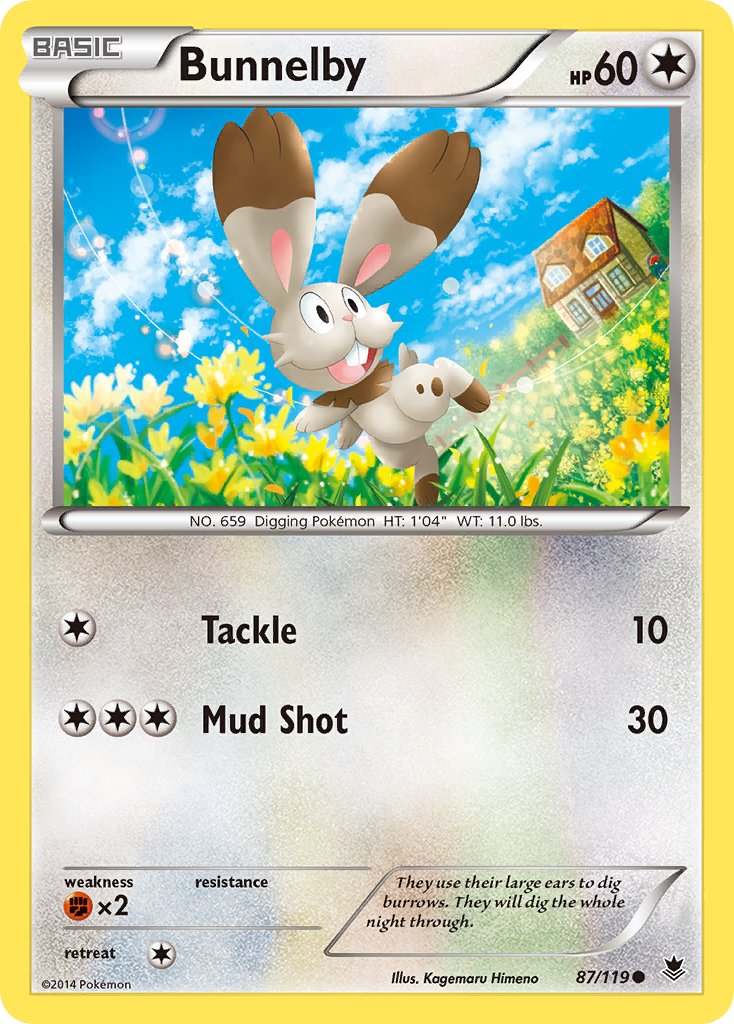 Bunnelby - 87/119 - Phantom Forces - Card Cavern