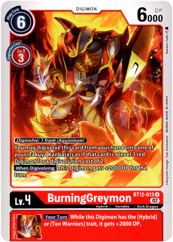 BurningGreymon - BT12-013 U - Across Time - Card Cavern