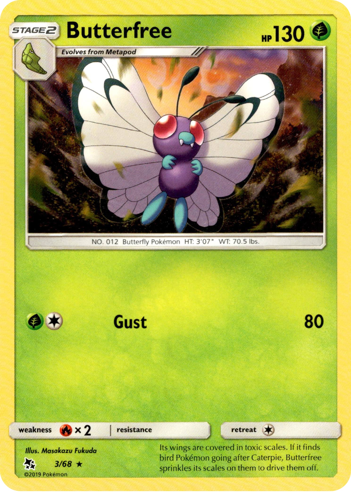 Butterfree - 3/68 - Hidden Fates - Card Cavern