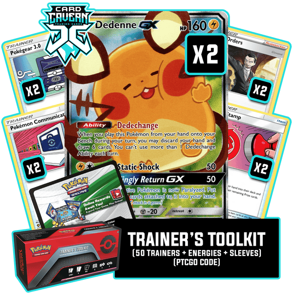 Trainer's Toolkit - Dedenne GX, Boss's Orders, & More - PTCGO Code - Card Cavern