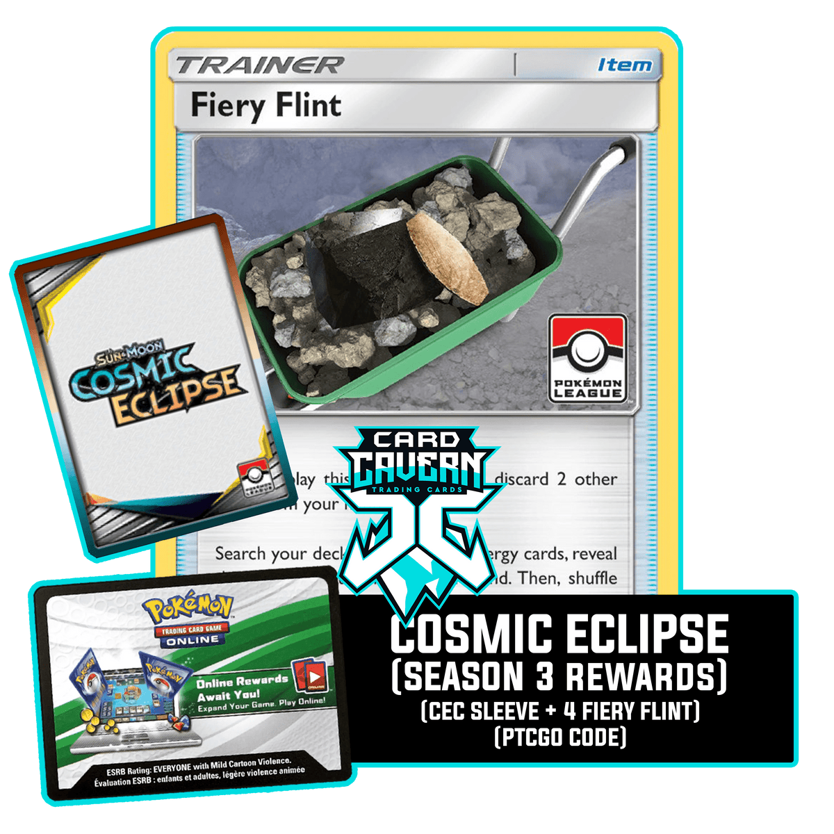 Cosmic Eclipse Season 3 PTCGO Code - Card Cavern