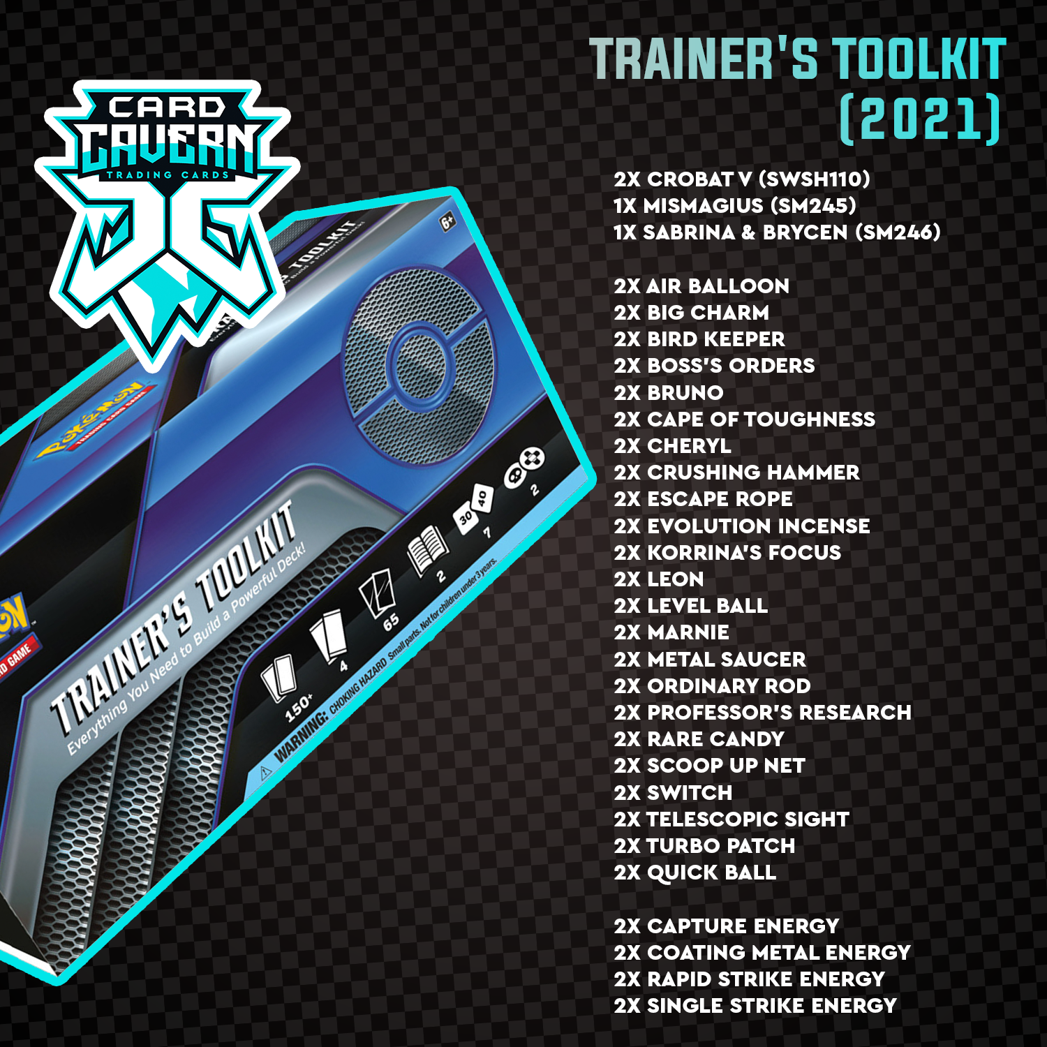Trainer's Toolkit 2021 - Crobat V, Sabrina & Brycen, & More - PTCGL Code - Card Cavern