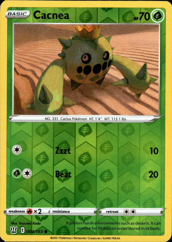 Cacnea - 004/163 - Battle Styles - Reverse Holo - Card Cavern