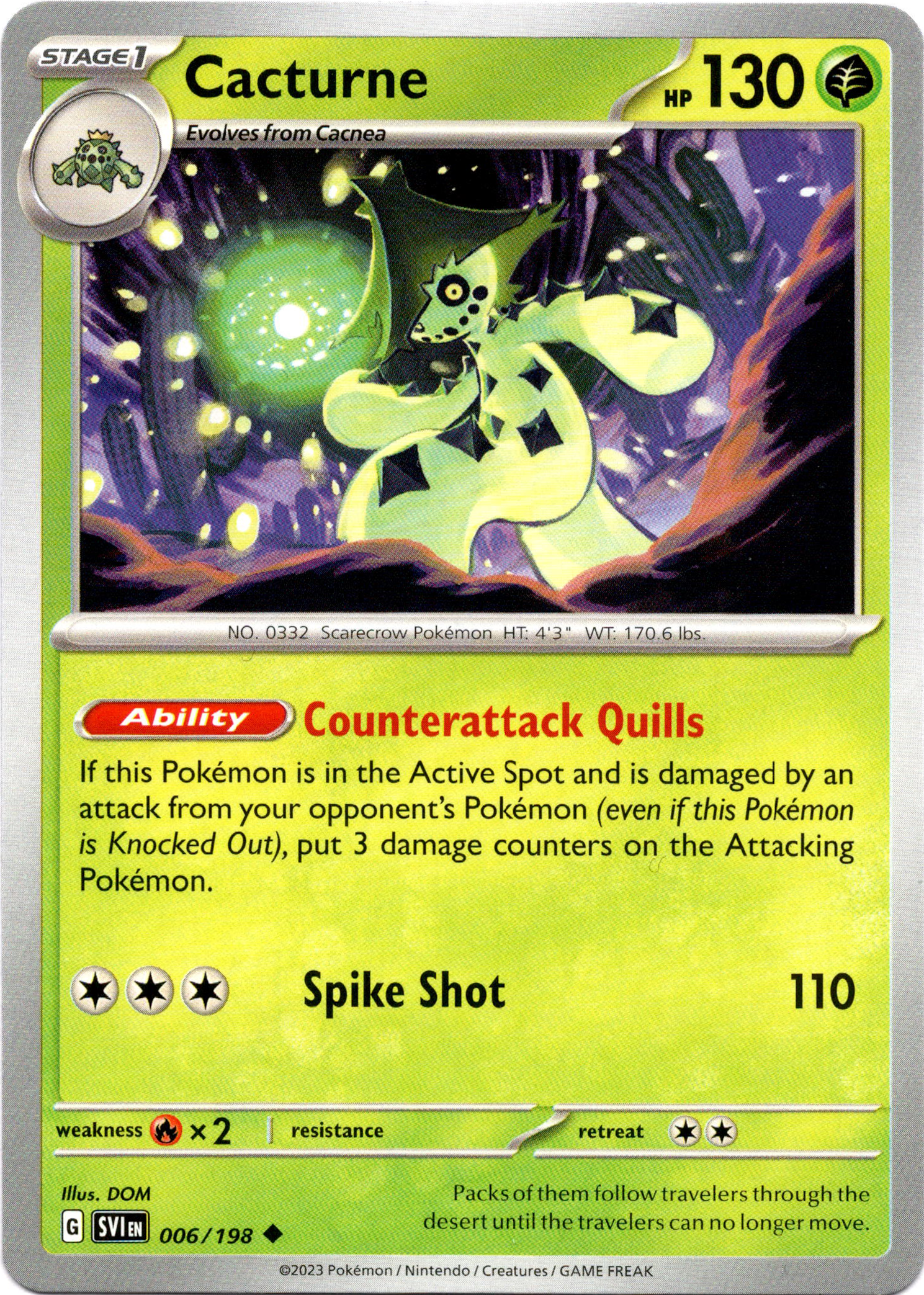 Cacturne - 006/198 - Scarlet & Violet - Card Cavern