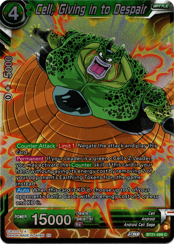 Cell, Giving in to Despair - BT21-089 - Wild Resurgence - Foil - Card Cavern