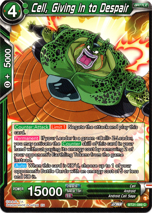 Cell, Giving in to Despair - BT21-089 - Wild Resurgence - Card Cavern